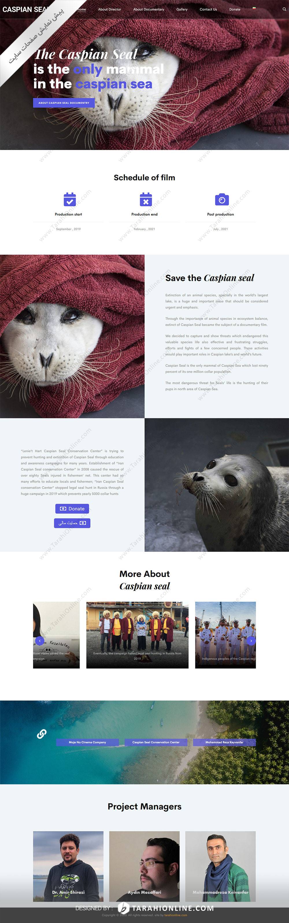 طراحی سایت دو زبانه فوک خزری - تصویر 2